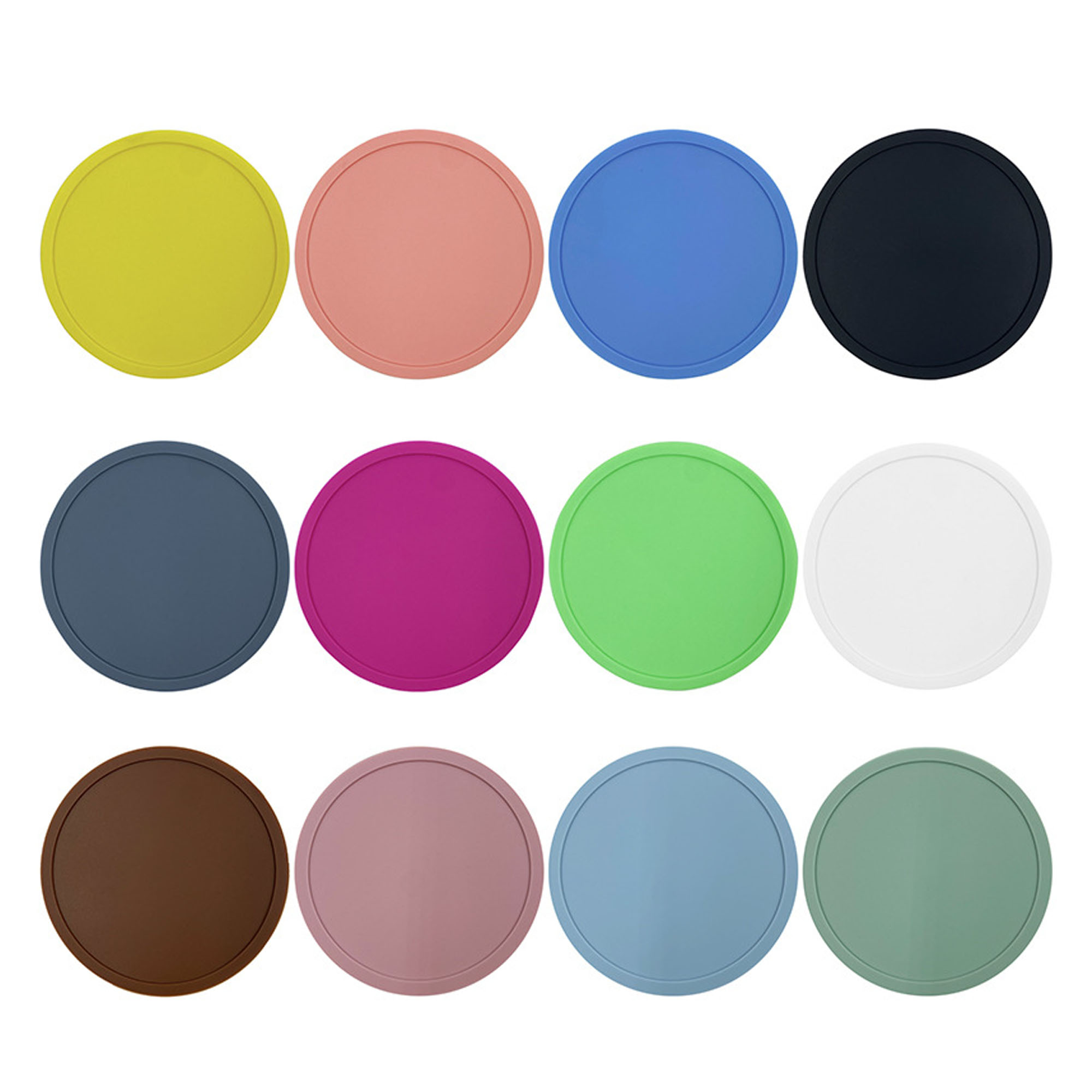 Custom Round Silicone Coasters 2