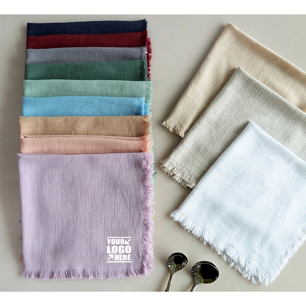 Fringe Linen Dinner Napkins 1