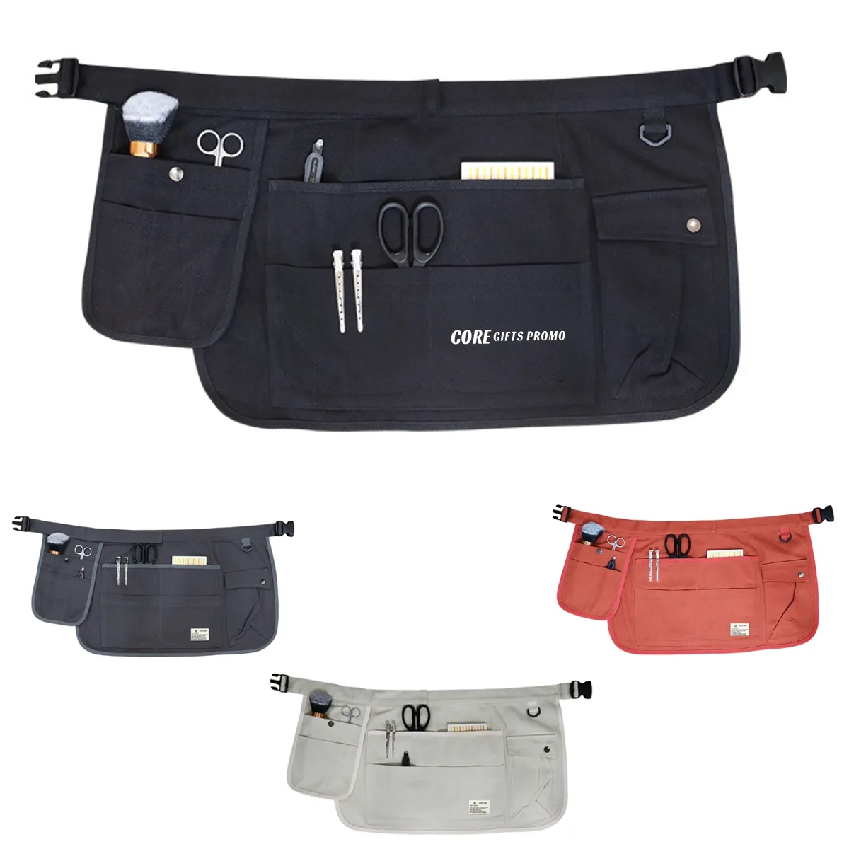 Waist Canvas Half Apron with Pockets 2