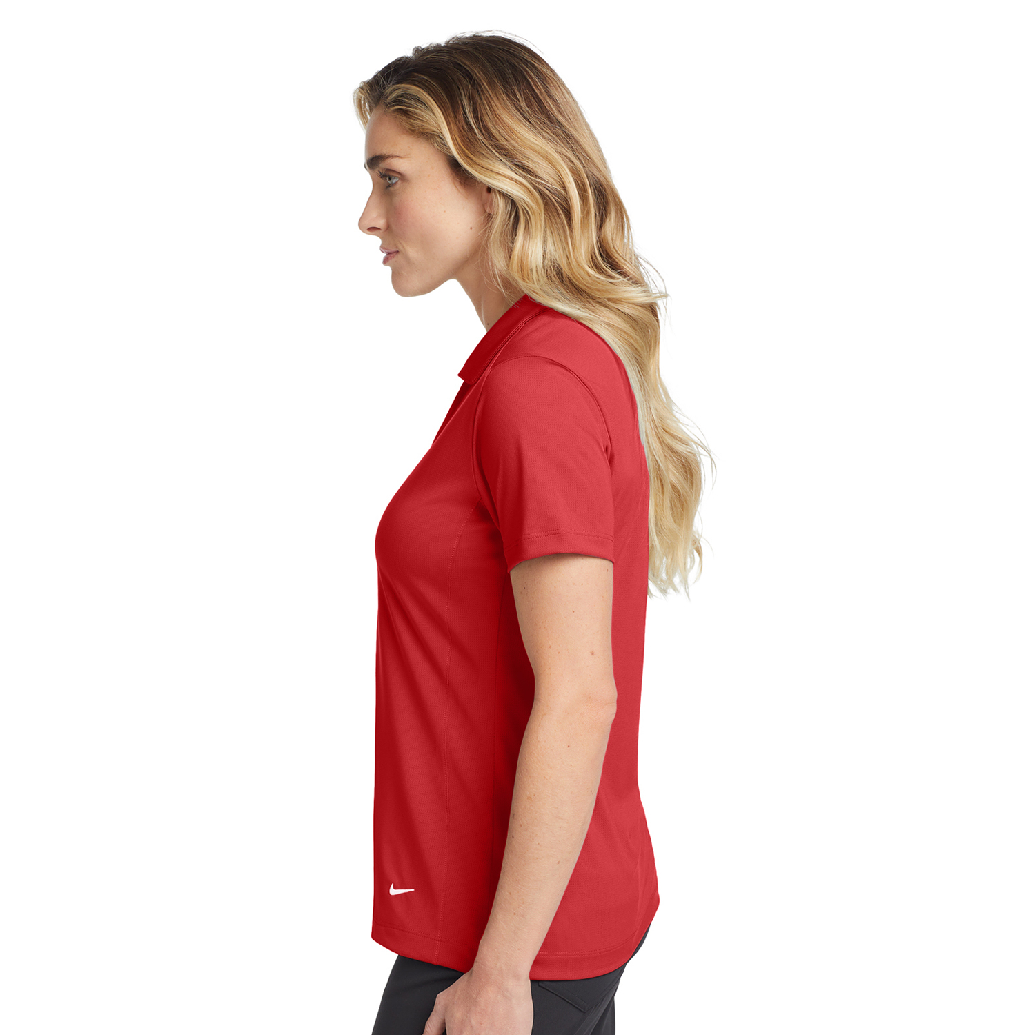 Nike Ladies Dri-FIT Vertical Mesh Polo w/ Screen Print 4.4oz 5