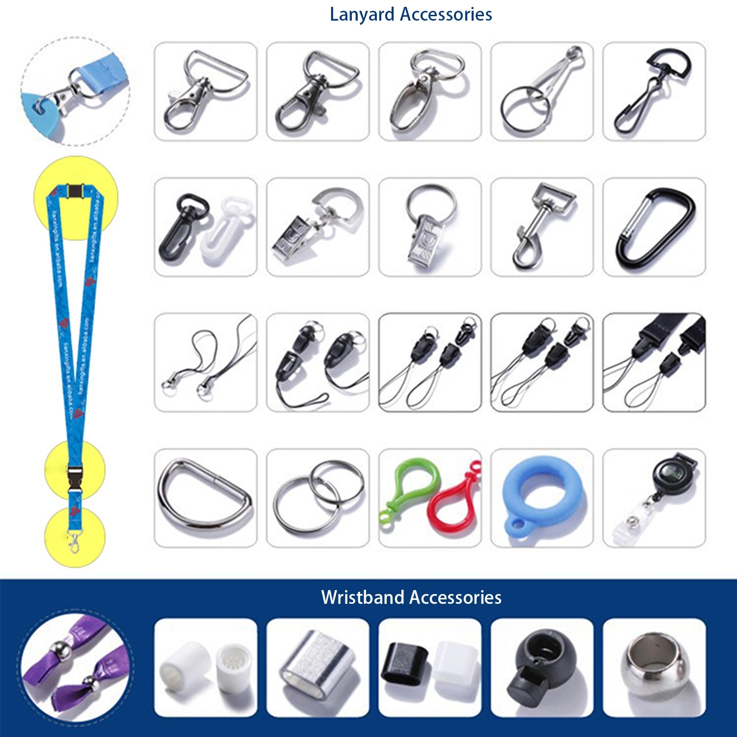 Jacquard Lanyard W/ Oval Hook & Safety Breakaway 3