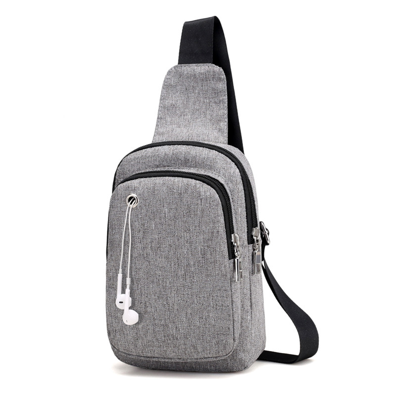 Portable Headphone Hole CrossBody Bag 4