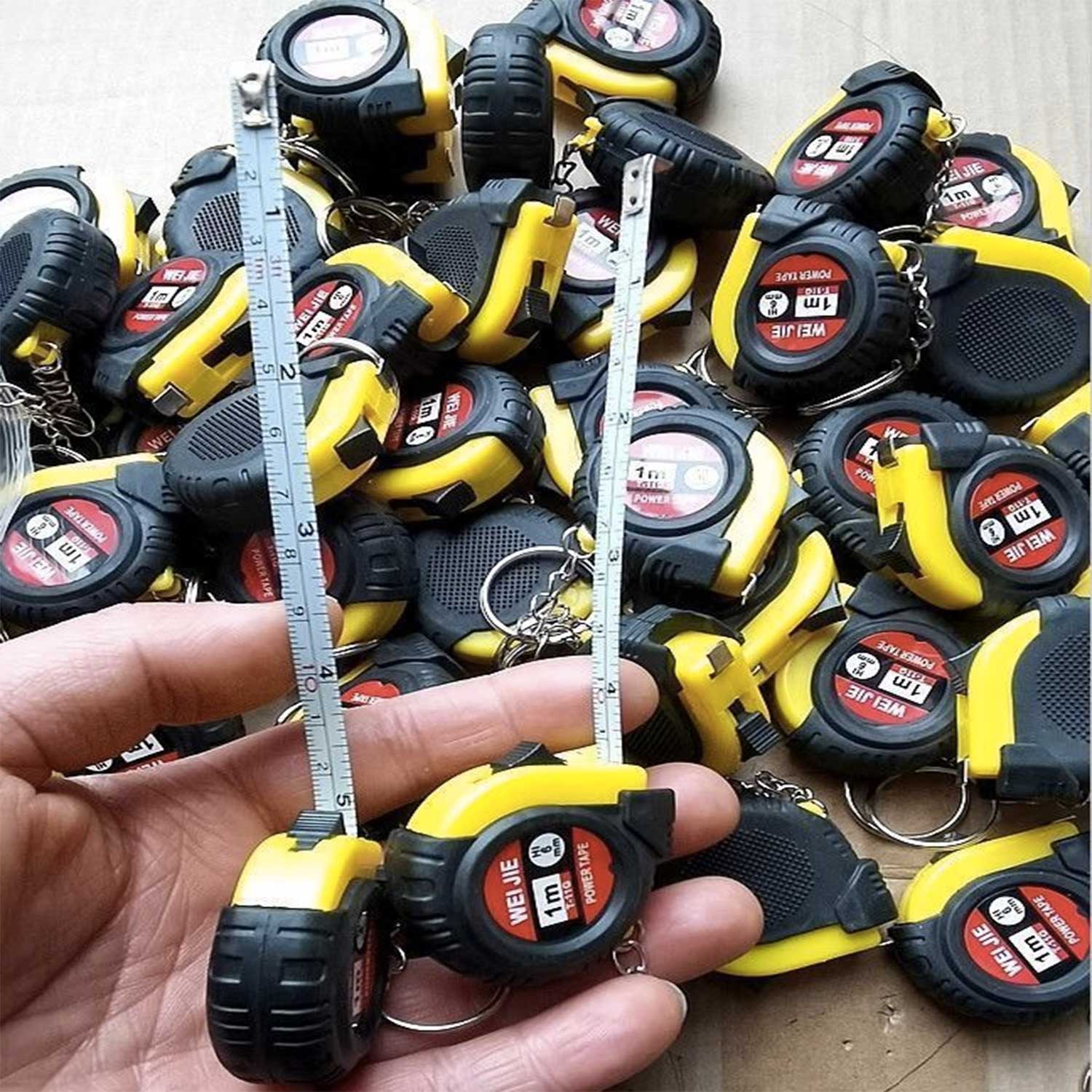 Mini Auto Retractable 1M Tape Measure Keychain Ruler Gift 8