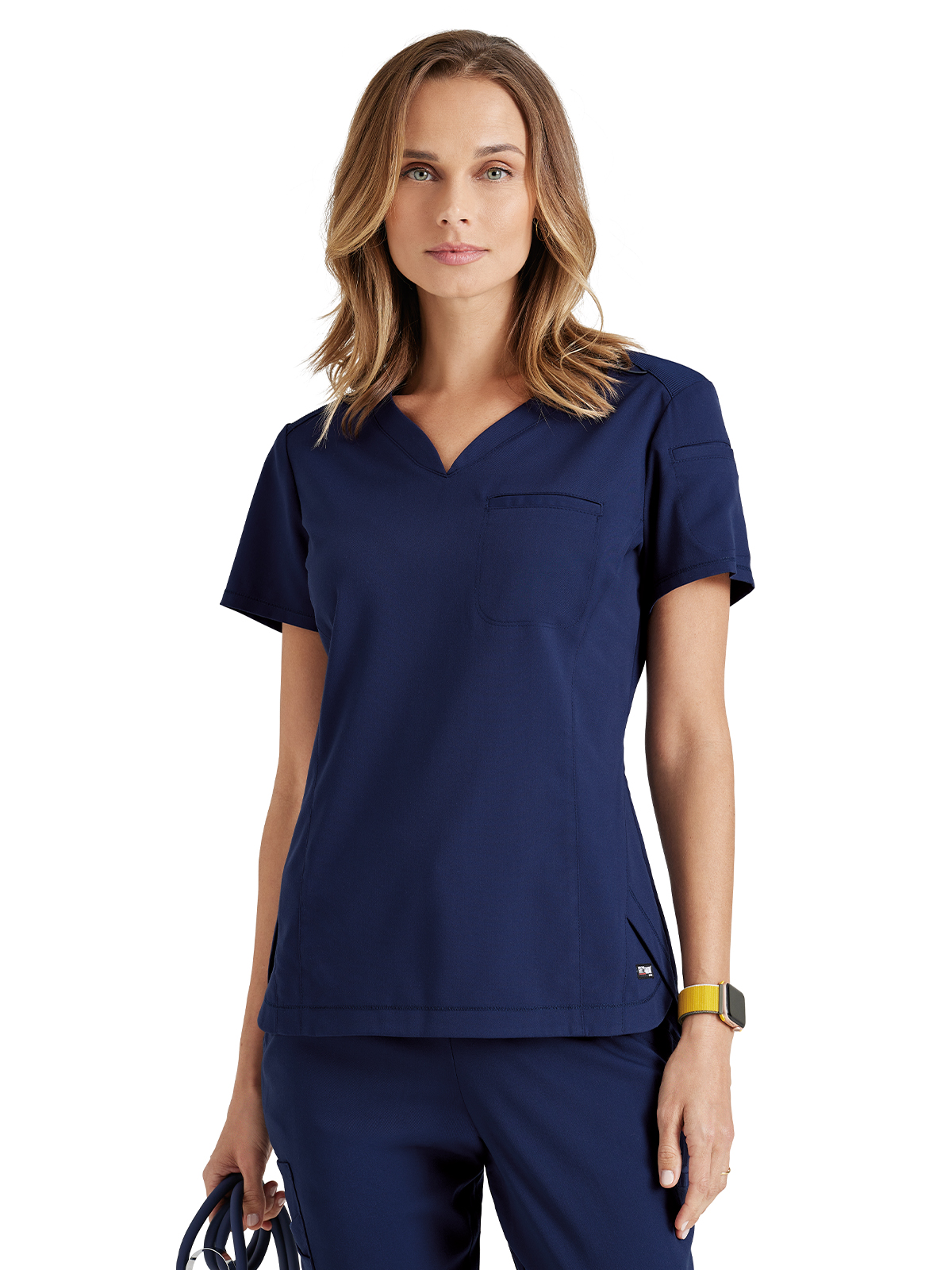 Barco -  Grey's Anatomy Stretch - Women's Two Pocket V-Neck Capri Top