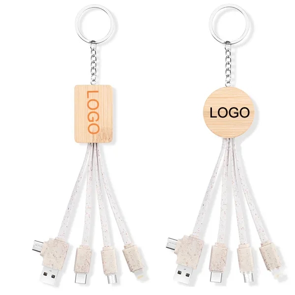Ring Eco Friendly Bamboo Multi 4 In 1 Charging Cable 4