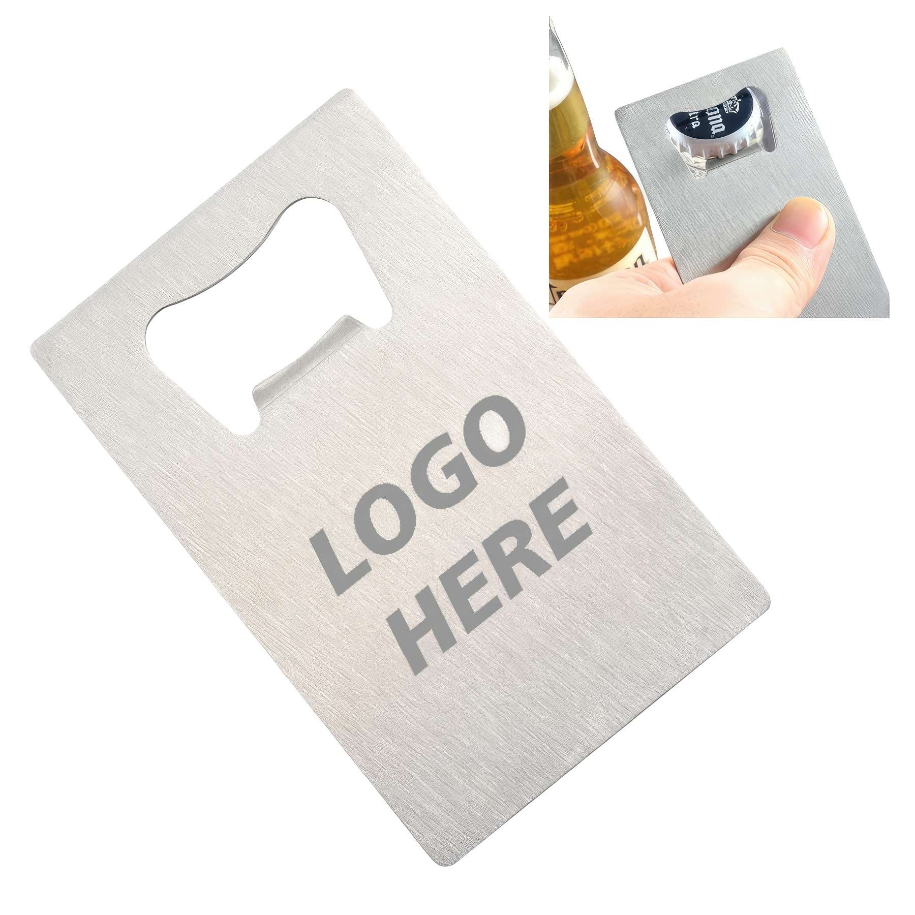 Custom Stainless Steel Credit Card Size Beer Bottle Opener 3