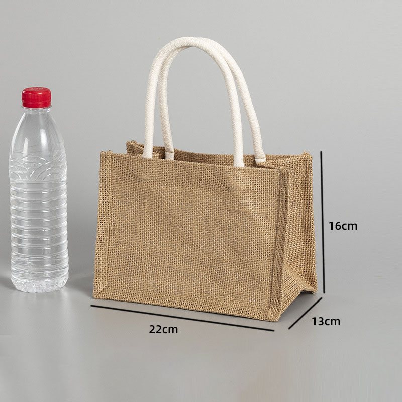 Mini Jute Gift Tote Bag, custom tote bag with logo imprint 3