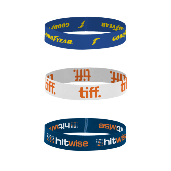 1/2" H x 7" L Dye-Sublimated Stretchy Elastic Bracelet 1