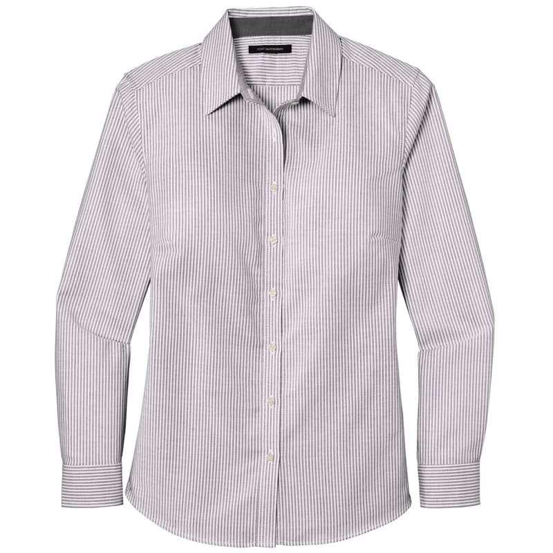 Port Authority Ladies SuperPro Oxford Stripe Shirt. 10