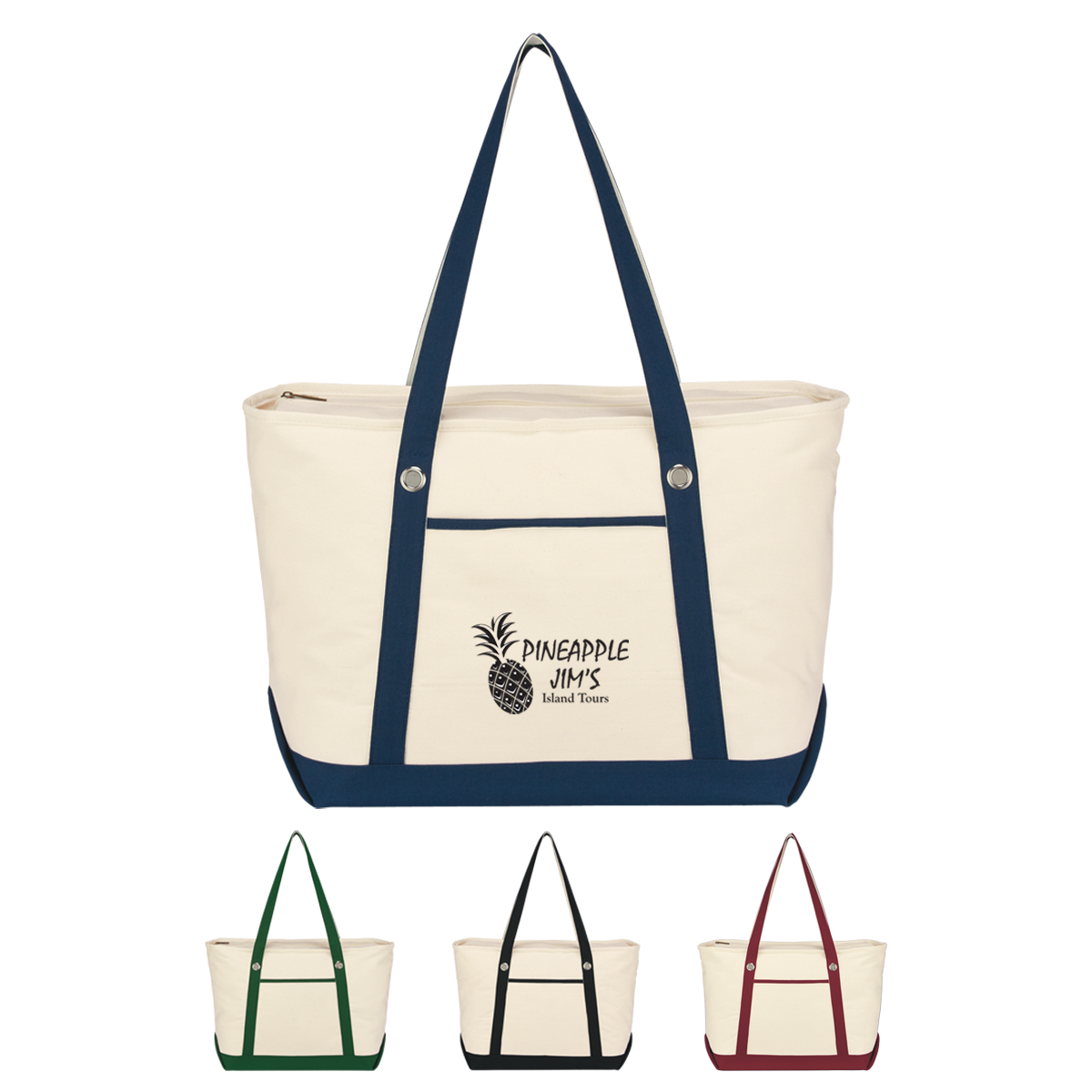 Large 12 Oz. Cotton Canvas Sailing Tote Bag 17