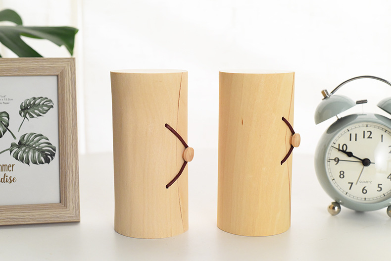 Wooden Round Bark Gift Storage Box 10
