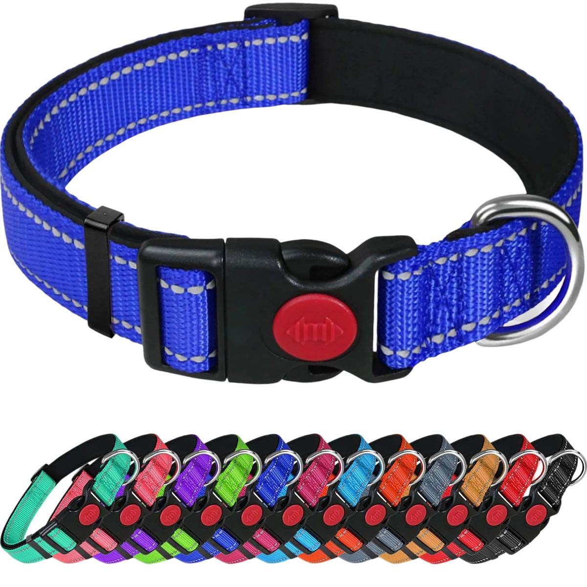 Adjustable Dog Collar with Reflective Strips 2