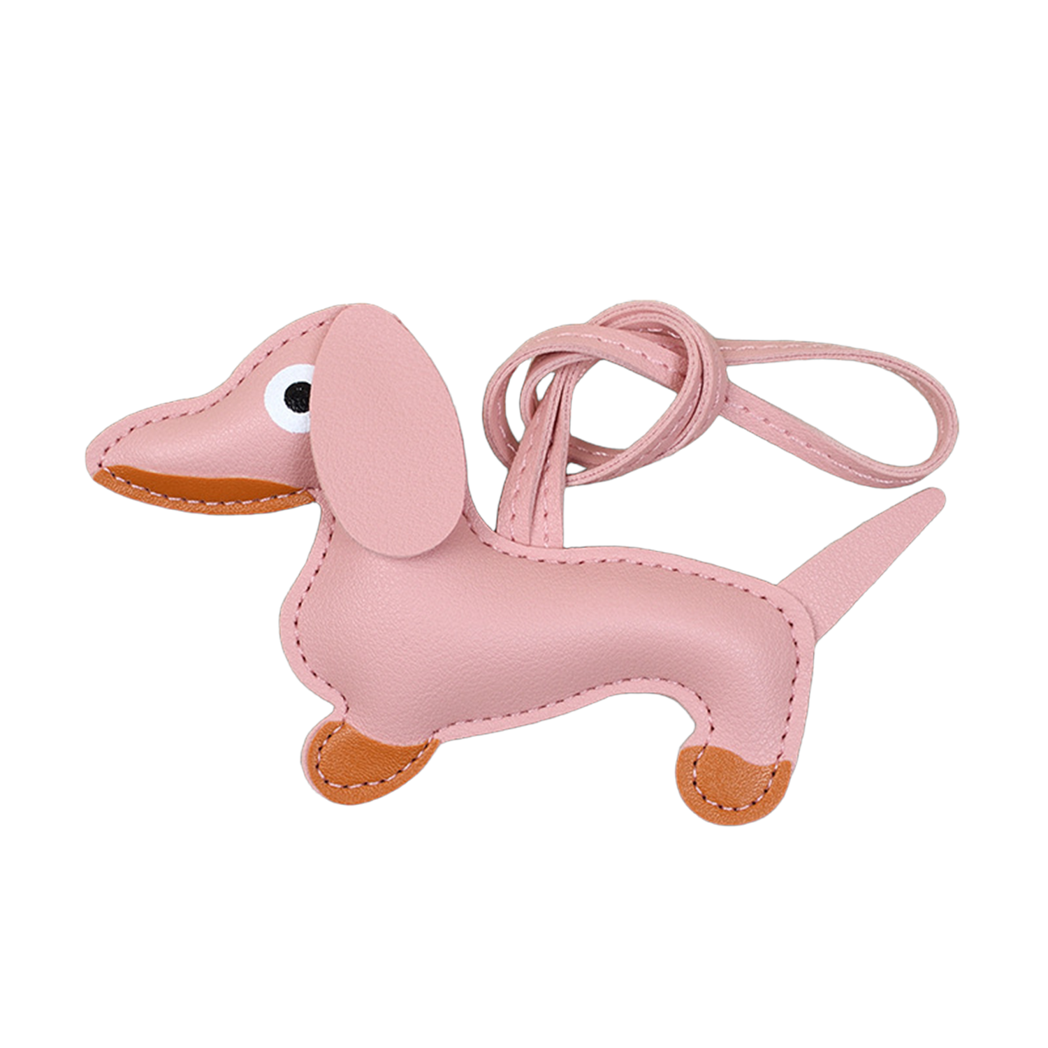 Pu Leather Cartoon Cute Dachshund Shape Vintage Key Chain 7