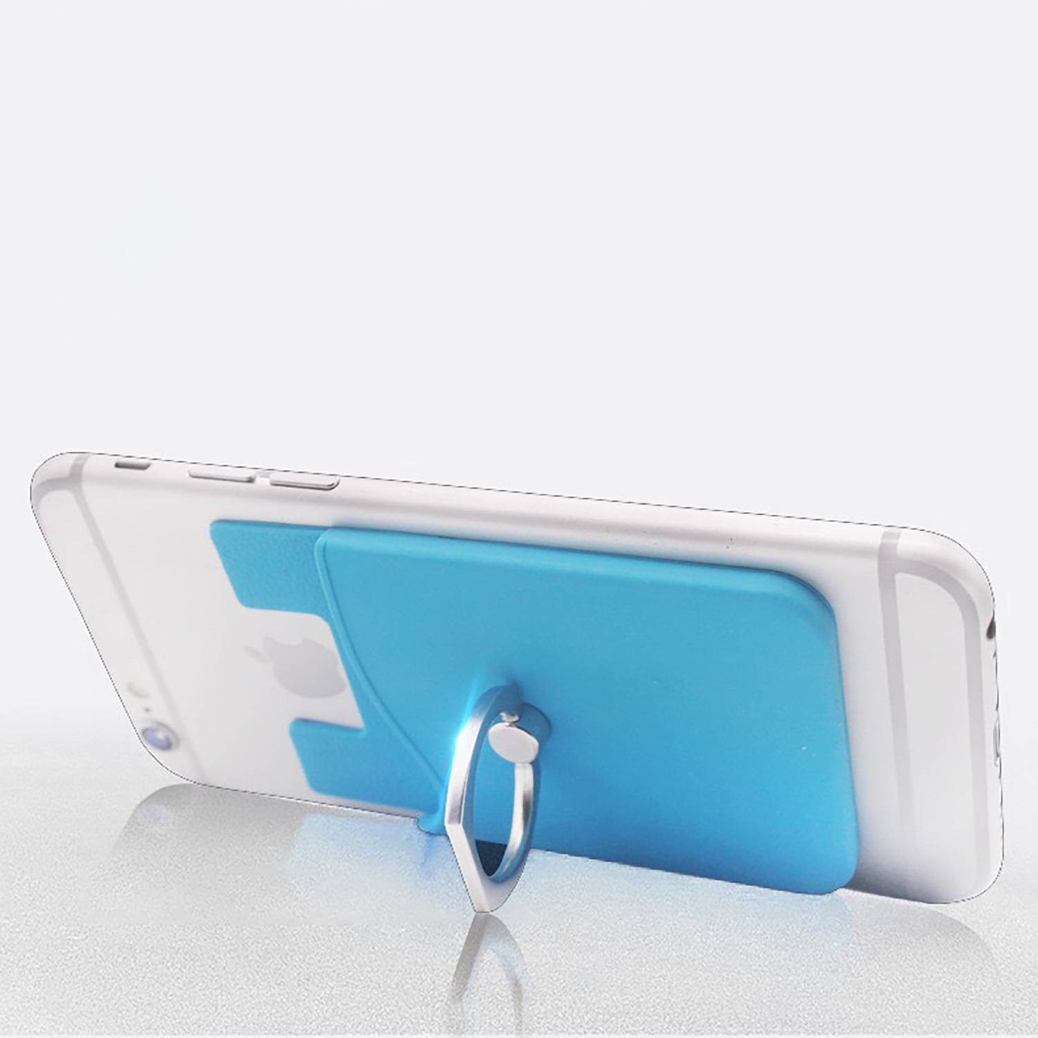 Silicone Card Holder with 360° Rotating Metal Ring 12