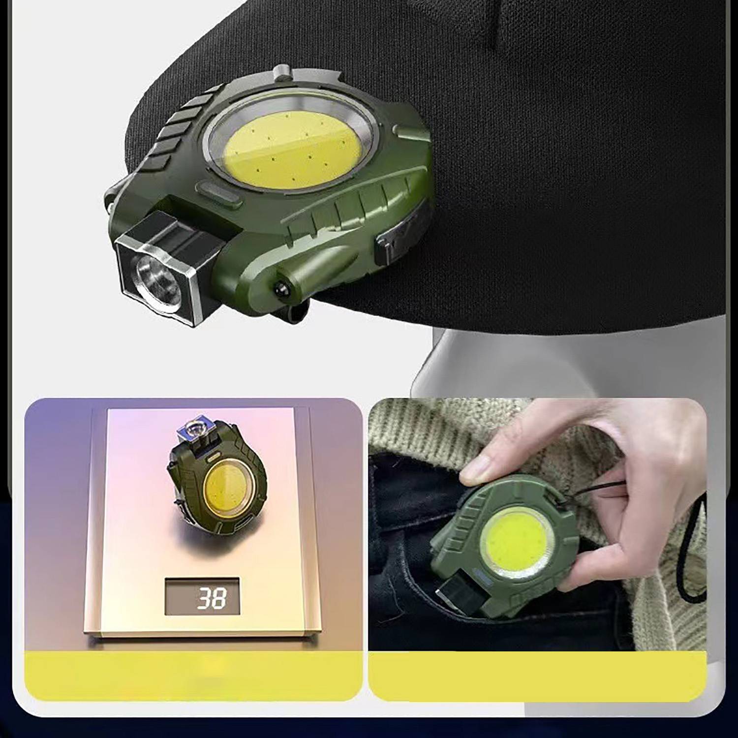 Magnetic Motion Sensor Headlamp with Clip & Bottle Opener 7