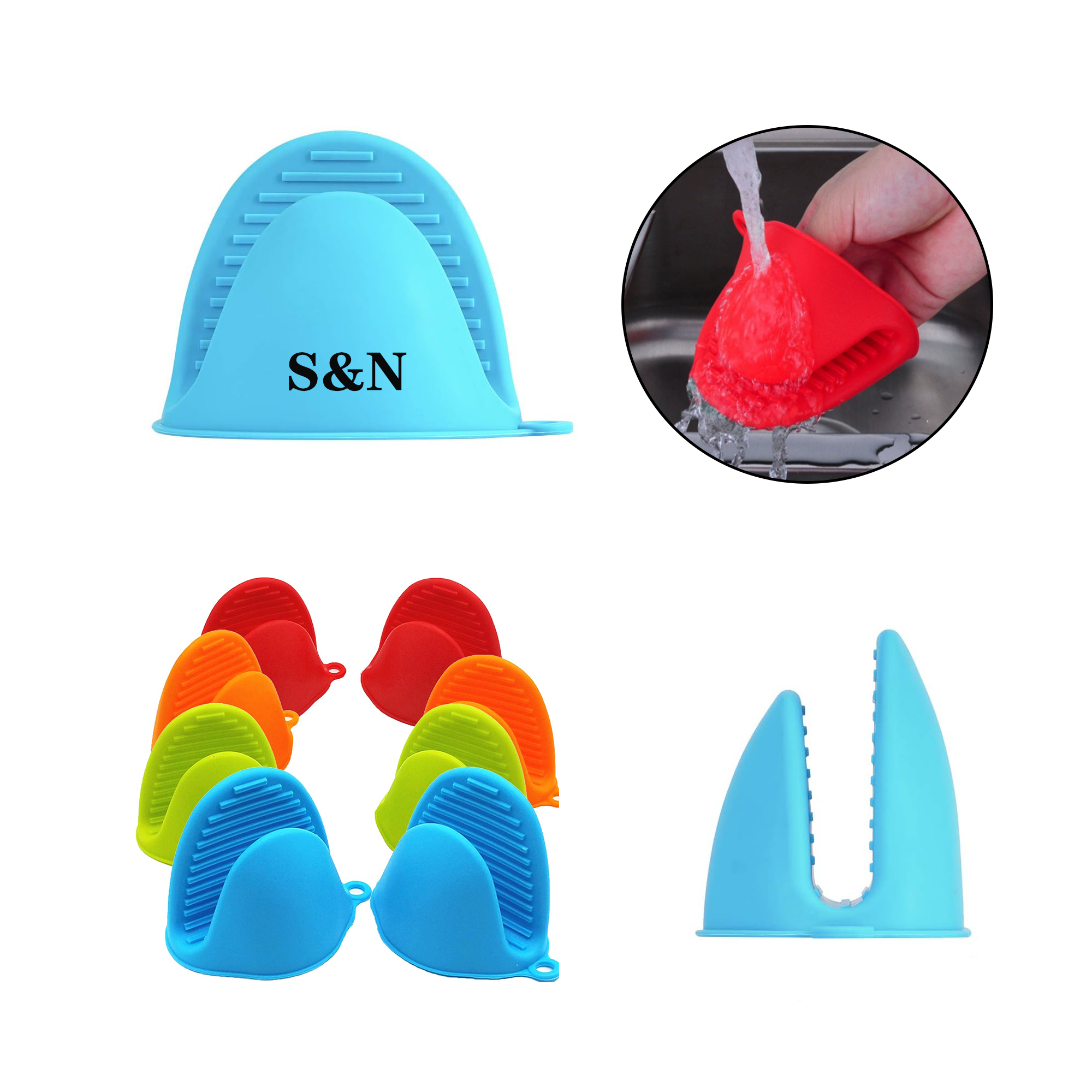 Kitchen Oven Heat-resistant Silicone Clip 6