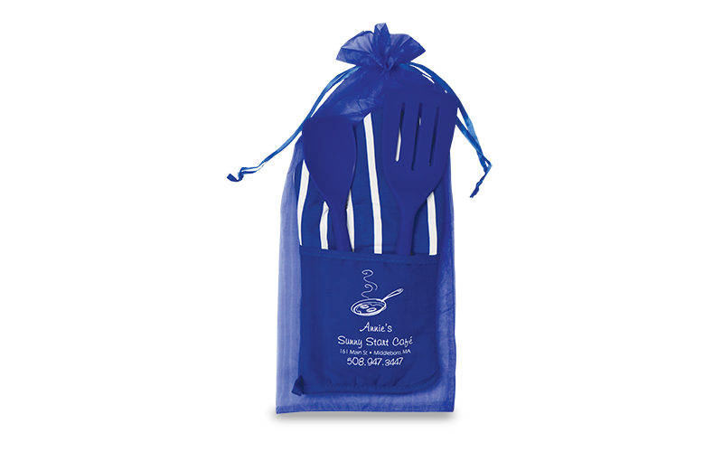 Chef's Therma-Grip Striped Oven Mitt Silicone Spoon and Spatula Combo