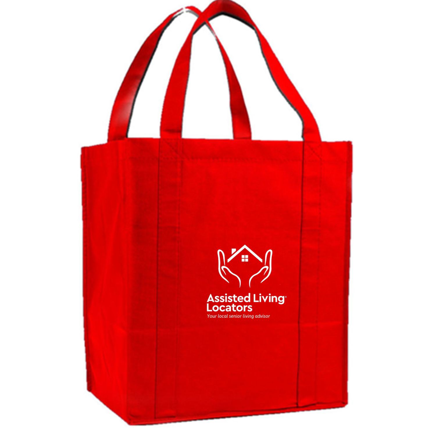 100 GSM Heavy Duty Non-Woven W/ Gusset Jumbo Grocery Bag USA Decorated (13" x 15" x 10") 2