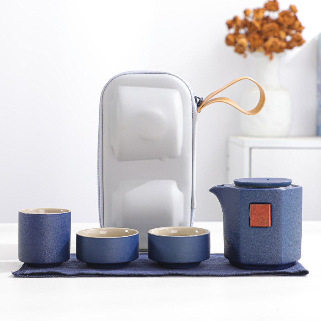 Ceramic Portable Travel Tea Set 4