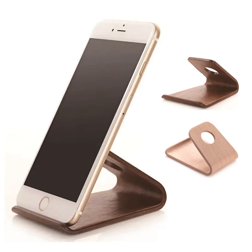 Non Slip Wooden Cell Phone Stand Wood Dock 3