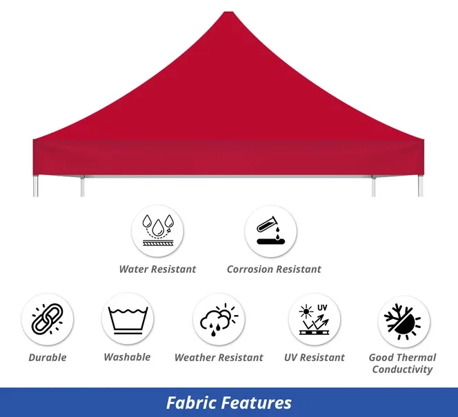 Red Canopy Tent Package (Topper + Frame) 6
