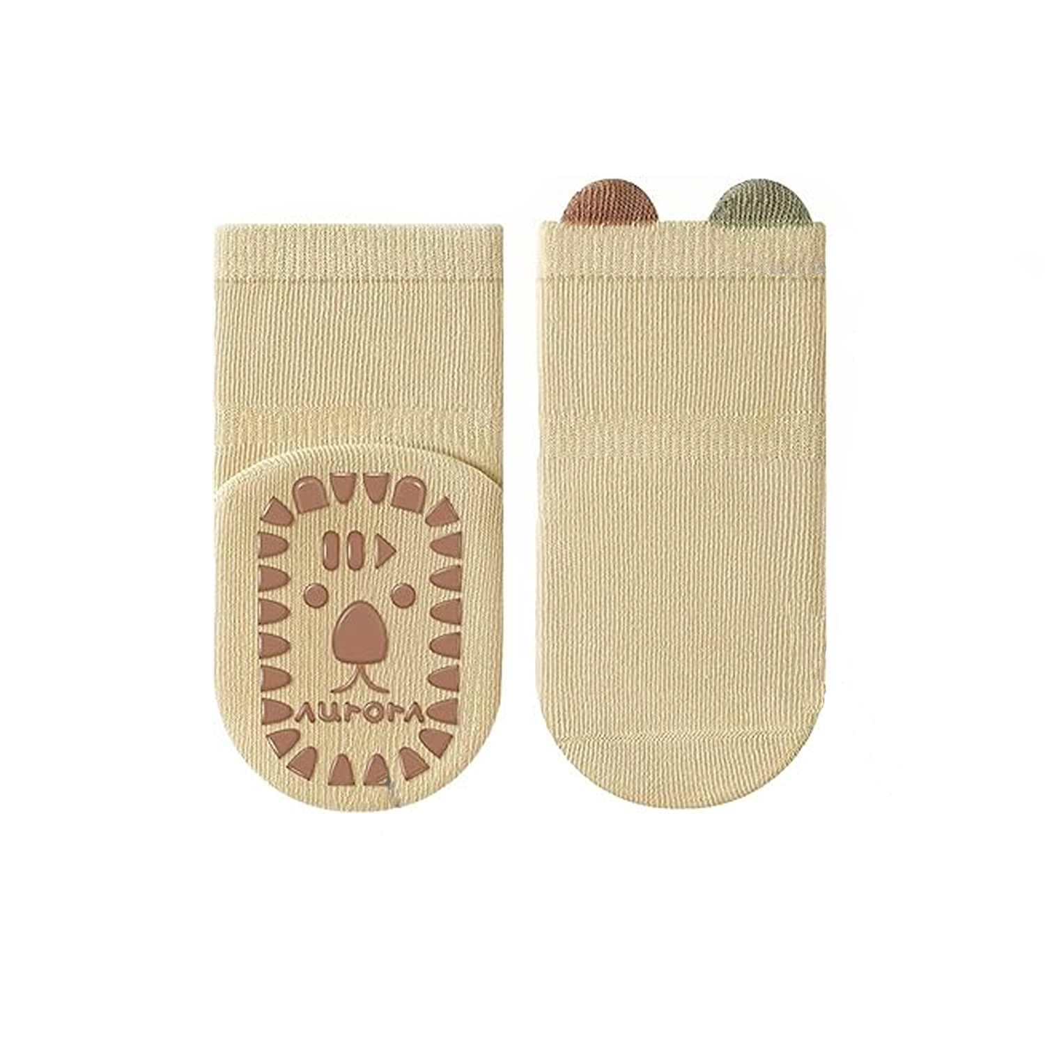 Anti slip adhesive loose mouth baby floor socks 1