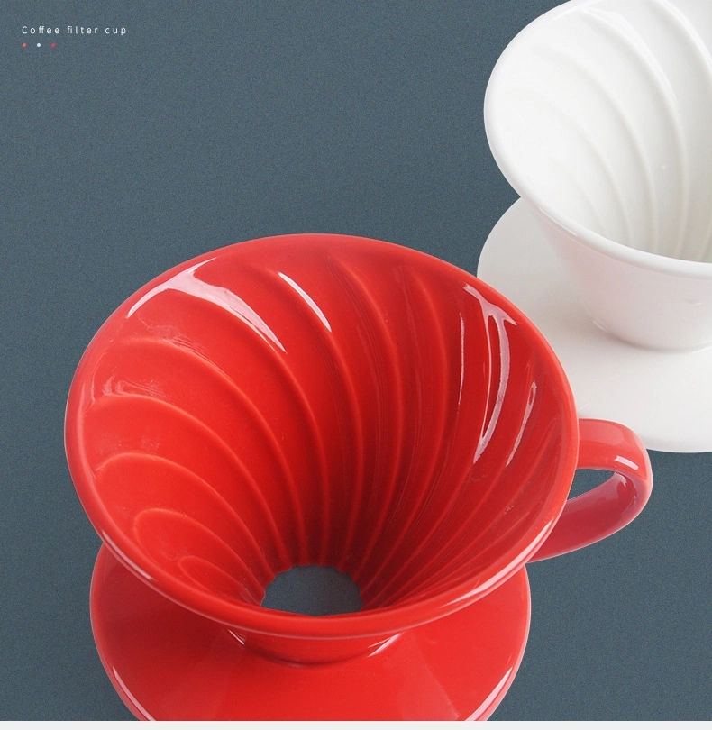 Custom Ceramic Over Coffee Brewing Filter Cone 7