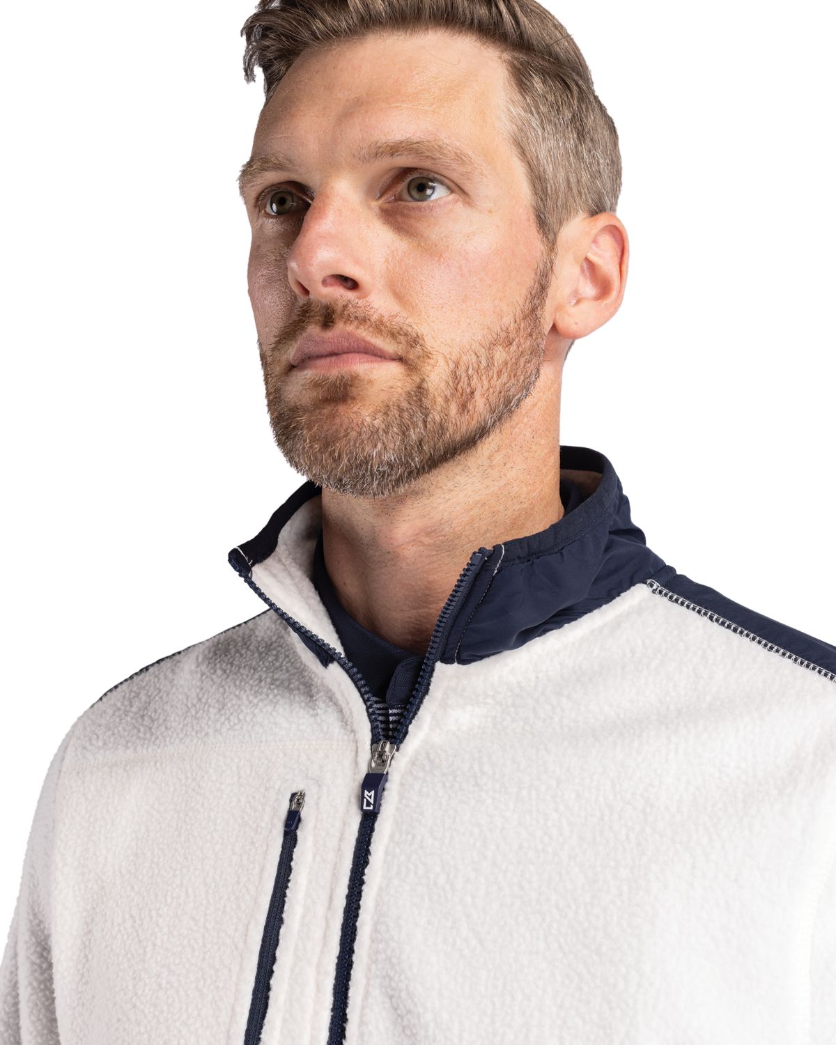 Cutter & Buck Cascade Epic Comfort Recycled Sherpa Fleece Mens Big & Tall Full Zip Jacket Big & Tall 37