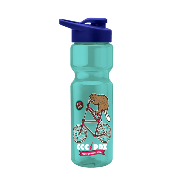Blazer 28oz Transparent Bike Bottle w/Drink-thru Lid 1067