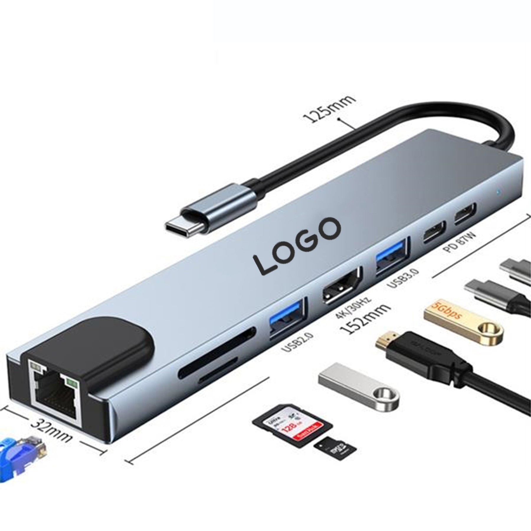 8-in-1 USB C Hub