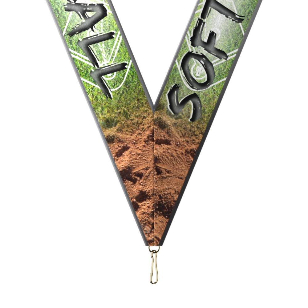 1-1/2" x 34" Sublimated Softball Neckband w/ Quick Clip
