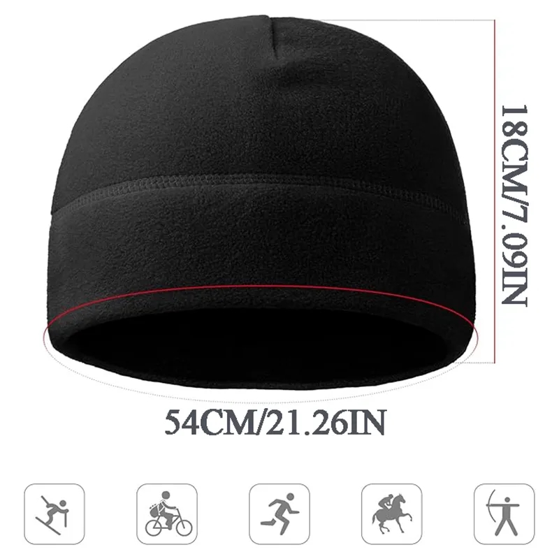 Fleece Skull Beanie for Running Skiing Cycling Sports 5