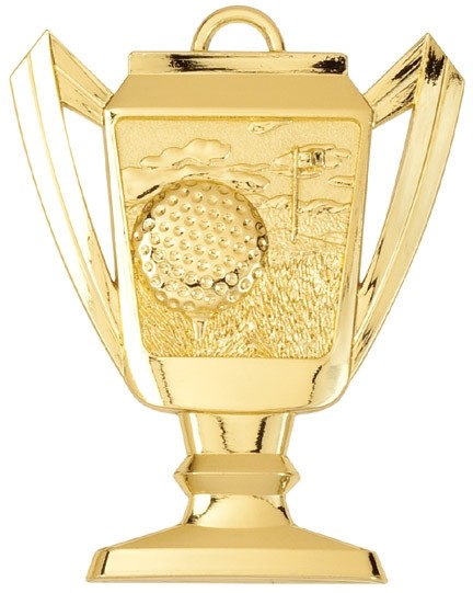 Golf Trophy Medal, 2 3/4" Tall 2