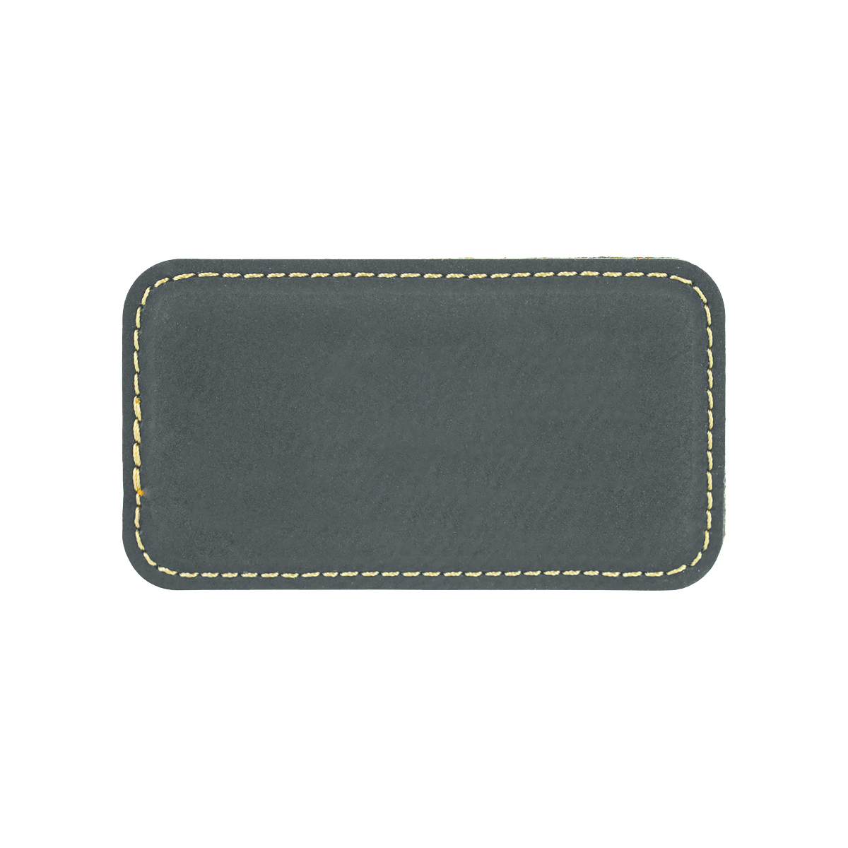 3 1/4" x 1 3/4" Black/Gold Leatherette Badge w/ Magnet 3