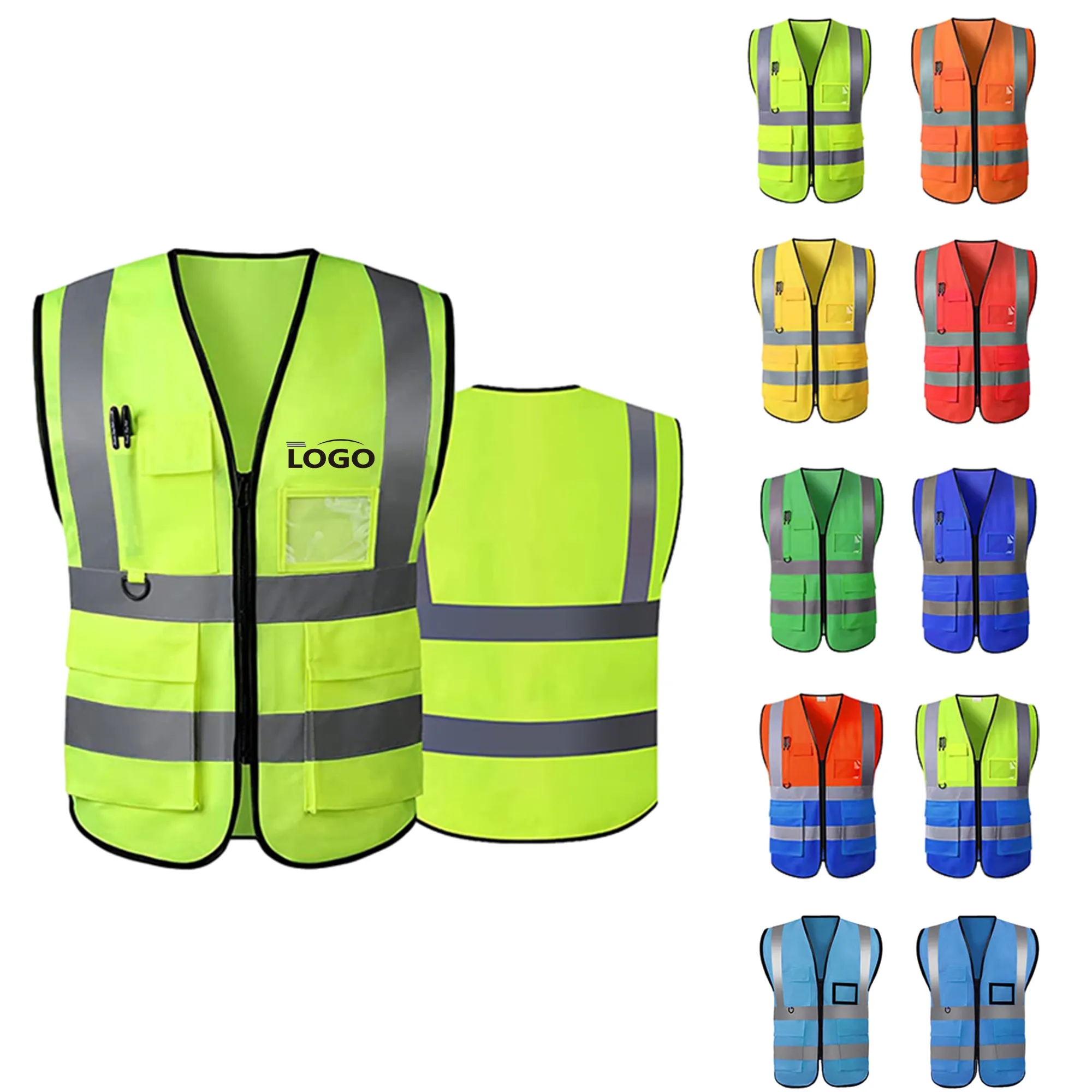 High Visibility Reflective Vest For Adults MOQ 50PCS 2