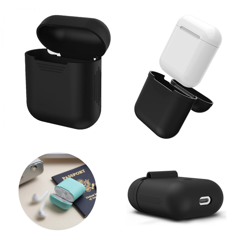 Silicone Airpods Wireless Earphones Charging Case Cover 1