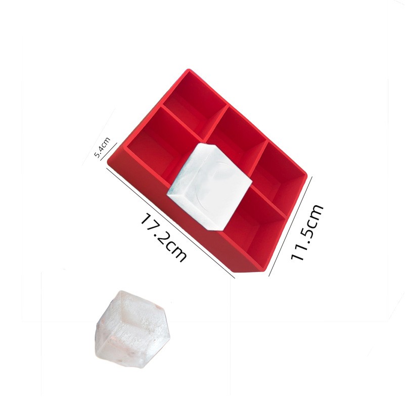 Silicone 6 Holes Customizable Ice Logo Cube Tray 3