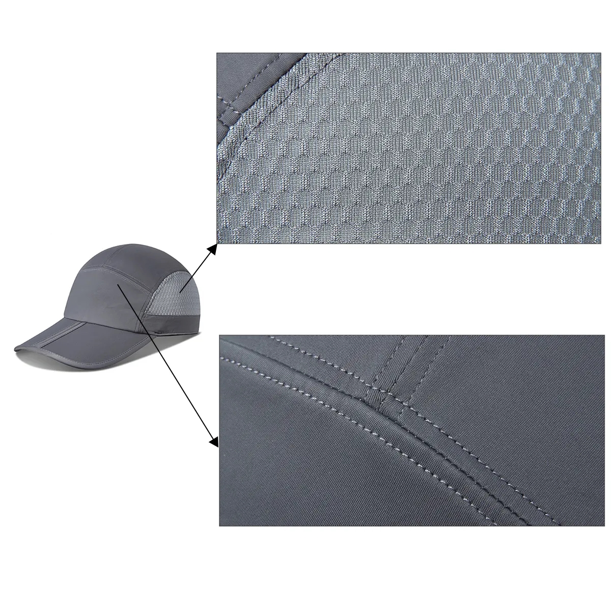 Breathable Sun Hat Mesh Design Outdoor Sports Travel Cap 3