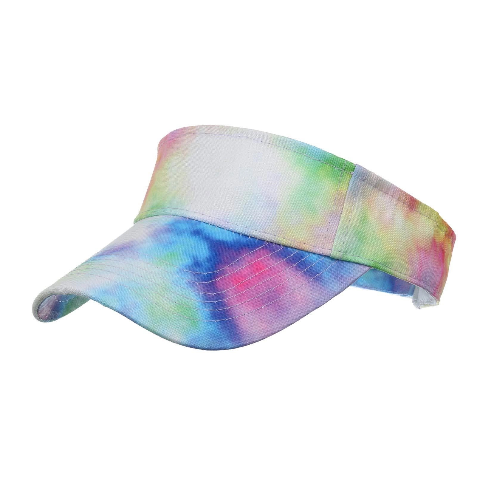 Custom tie-dyed Sun Visor Caps for Unisex 4