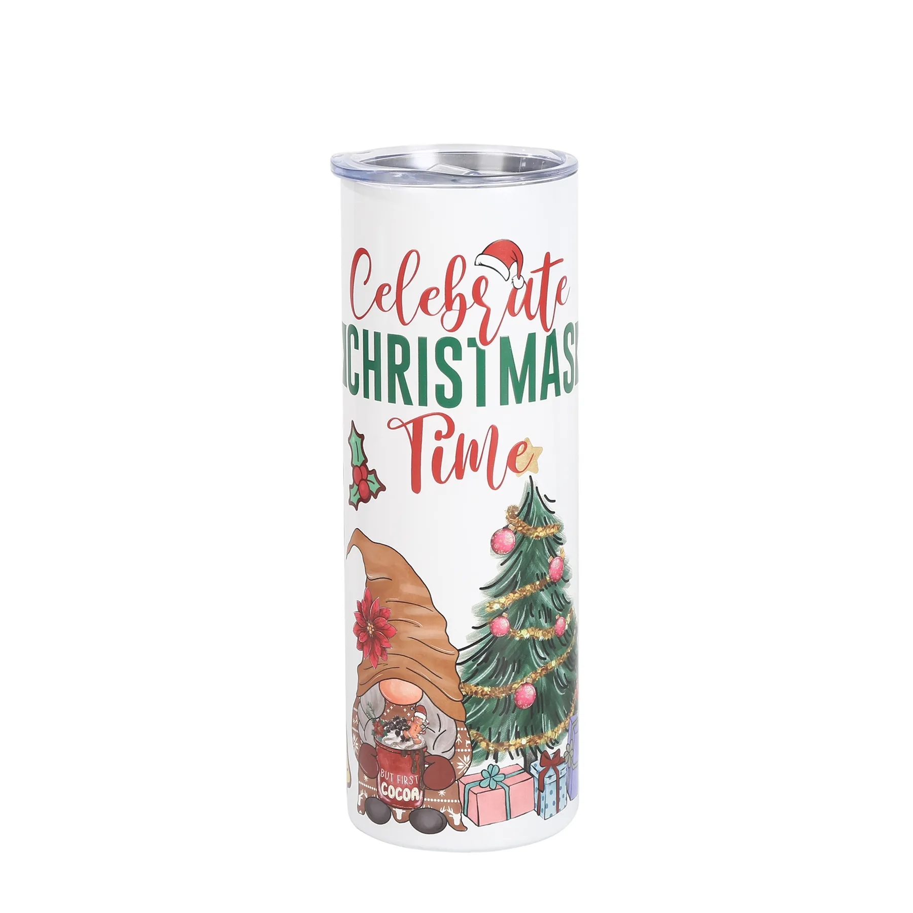 20 Oz. Custom Christmas Pattern Stainless Steel Vacuum Cup 7