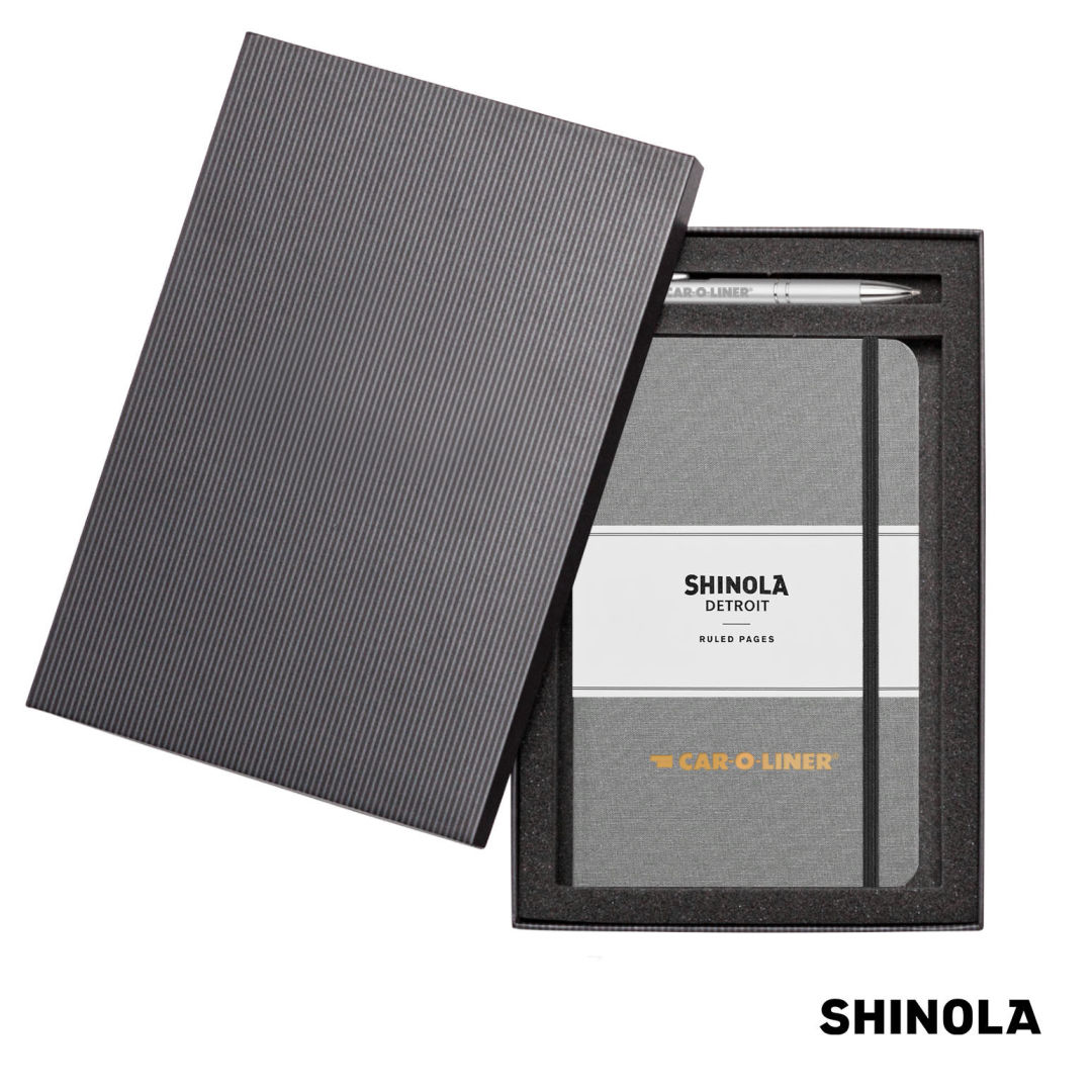 Shinola® HardCover Journal/Clicker Pen Gift Set - (M) 34