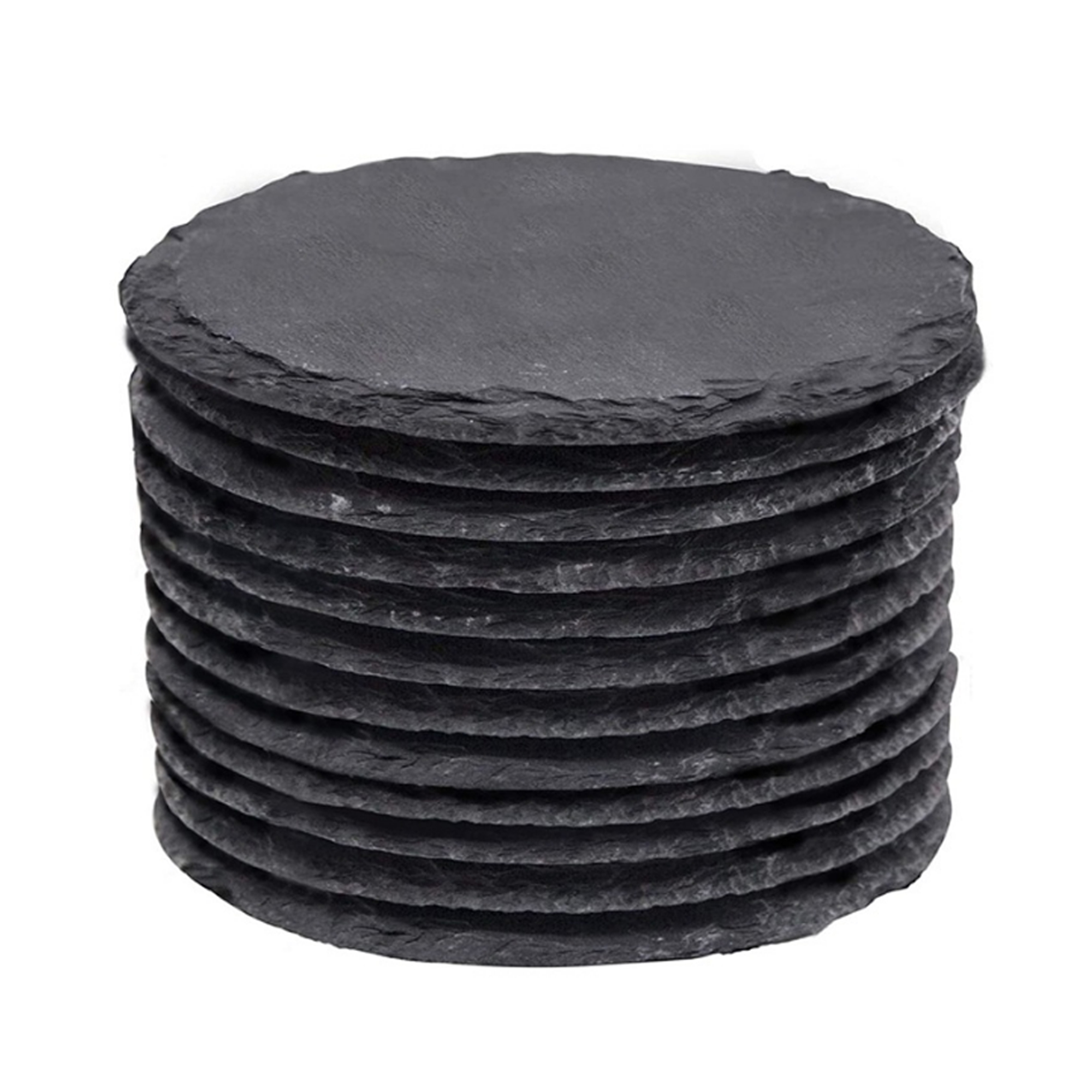 MOQ 50 PCS Stylish Round Slate Coaster 1