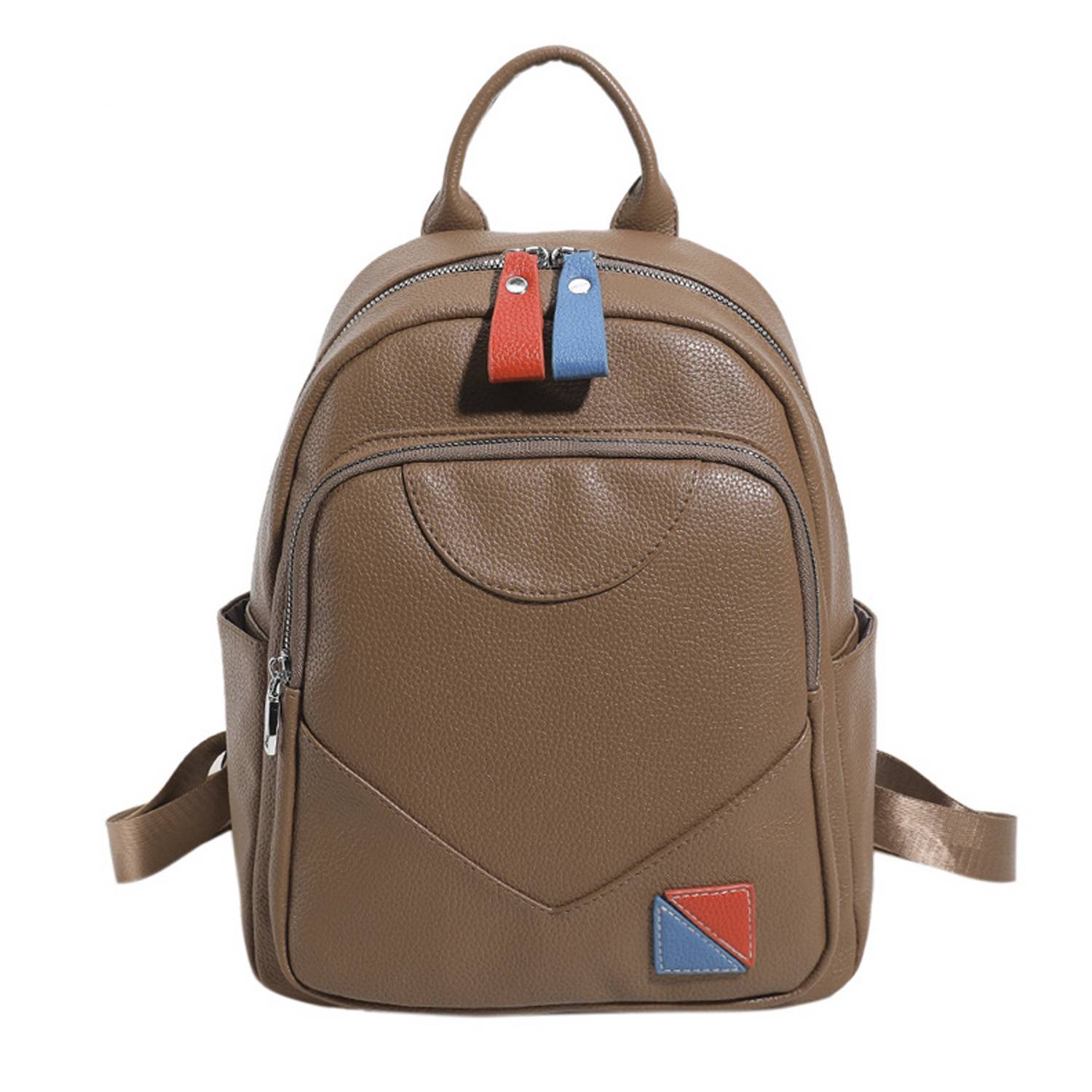 Durable and large capacity Pu leather backpack 3