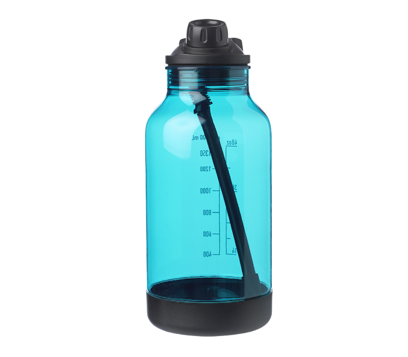 Sports Water Bottle with Straw & Capacity Marking, 64 oz. 2