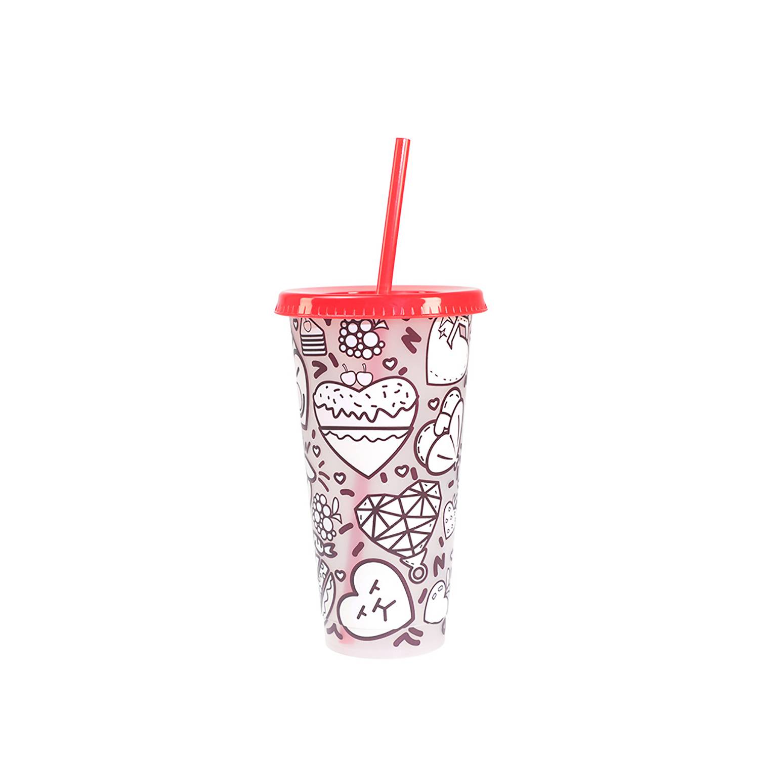 24oz Creative Color-Changing Tumbler with Straw 4