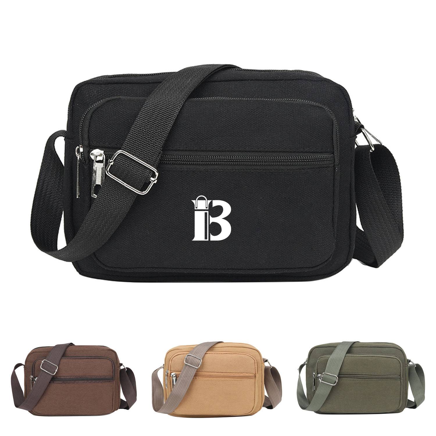 Vintage-Inspired Retro Canvas Crossbody Bag