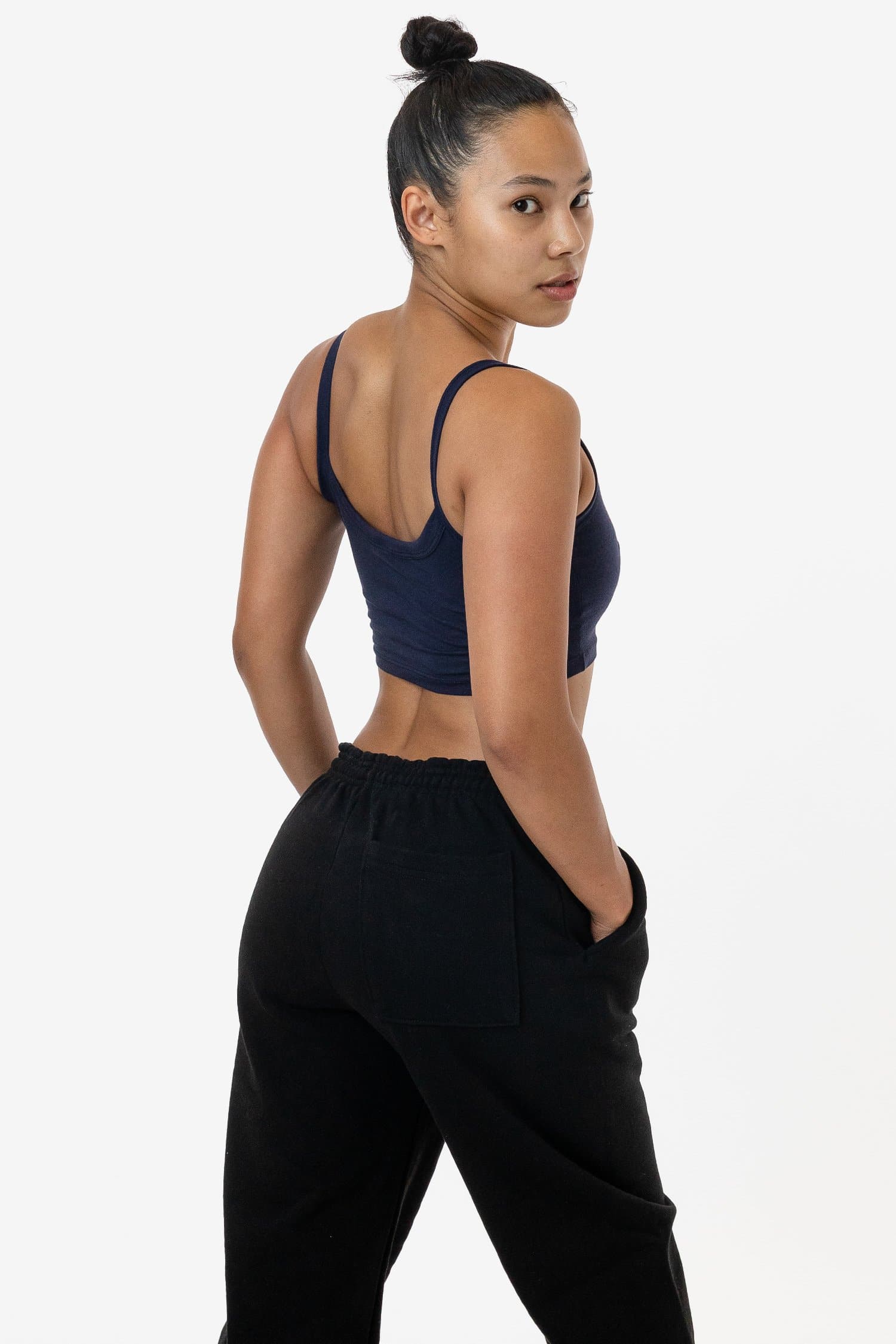 POLY COTTON CROPPED SPAGHETTI TANK 7