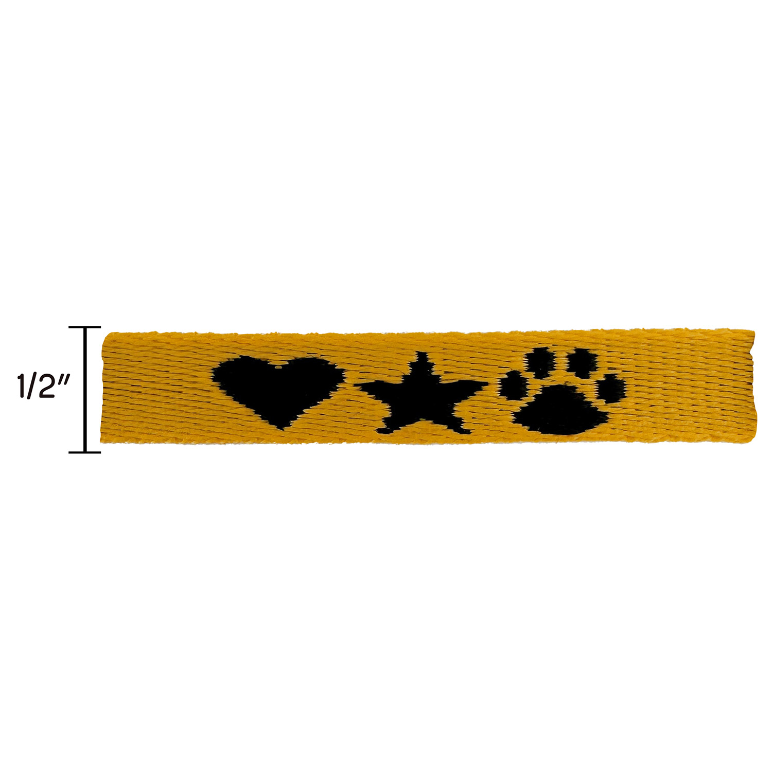 1/2" Woven Wristband w/ Black Slide Closure - "Select" Weave 8