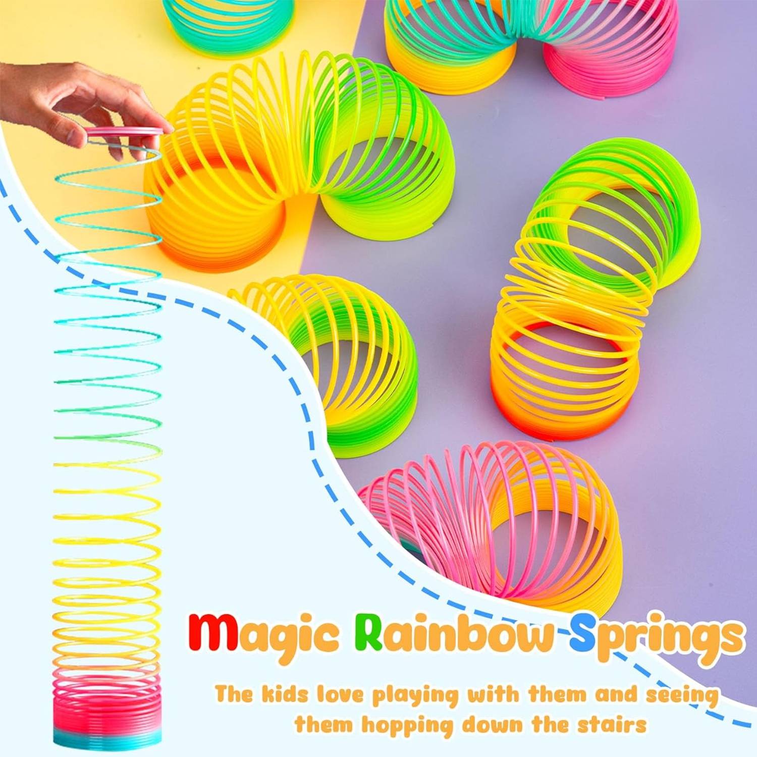 Kids Rainbow Plastic Coil Spring 3