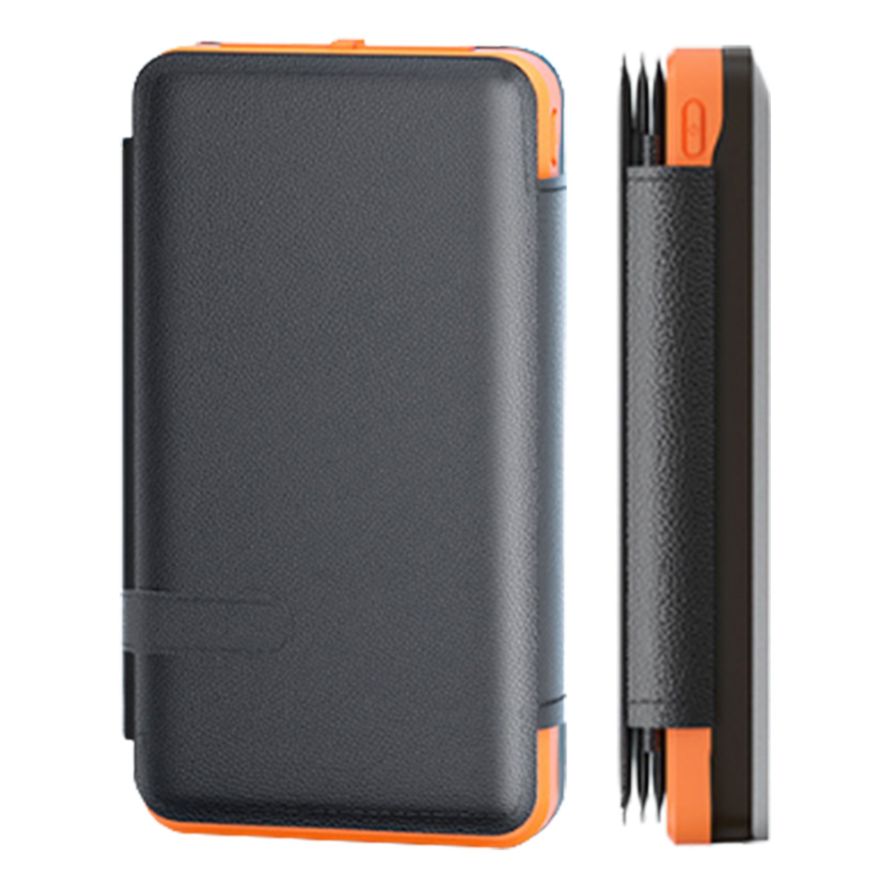 Wireless Charging Three Solar Panels Power Bank Flashlight 2